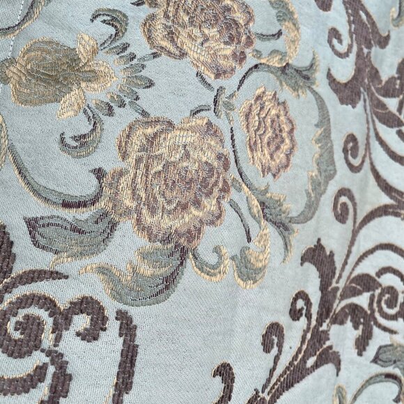 Reversible Floral & Checkered  Tapestry King Size Pillow Sham Set of 2 - Picture 5 of 8